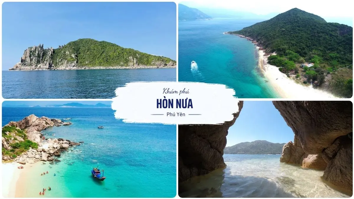 Hòn Nưa vẻ đẹp thiên nhiên với biển xanh, bãi đá hoang sơ tại Phú Yên
