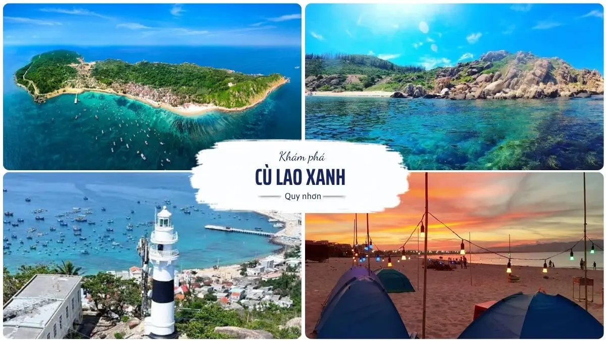 Toàn cảnh Cù Lao Xanh Quy Nhơn với biển xanh trong, ngọn hải đăng cổ và vẻ đẹp hoang sơ giữa đại dương