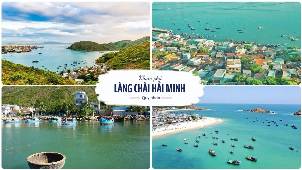 Làng chài Hải Minh Quy Nhơn với những chiếc thuyền đánh cá, cuộc sống ngư dân và khung cảnh biển bình yên