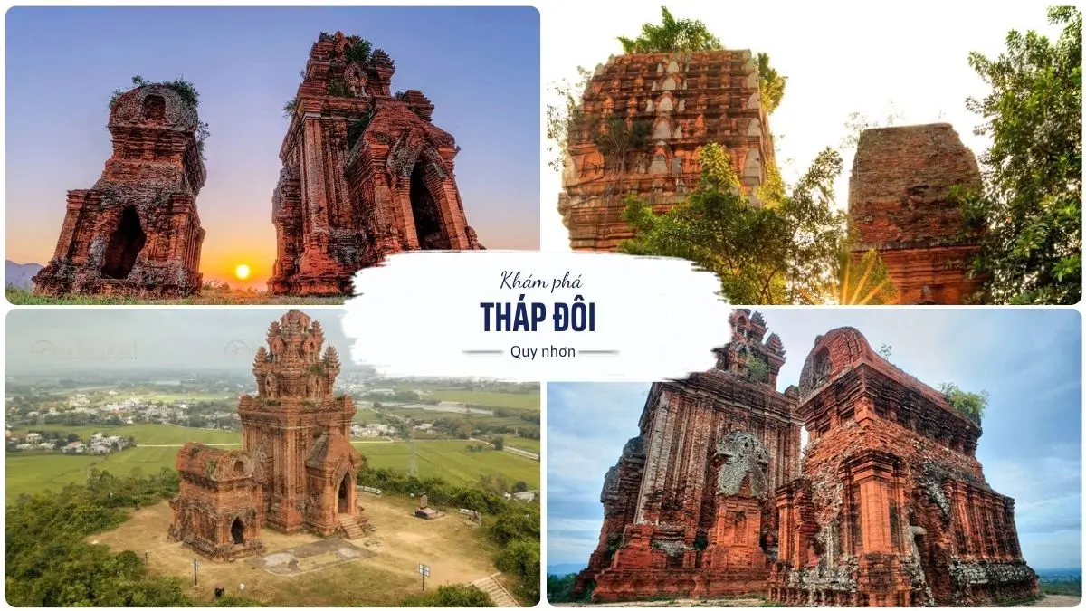 Tháp Đôi Quy Nhơn với kiến trúc Chăm Pa cổ kính và những hoa văn điêu khắc độc đáo giữa lòng thành phố