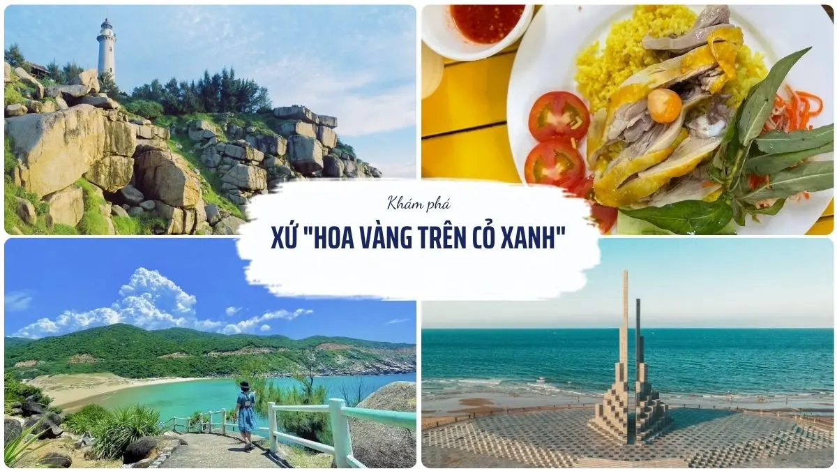 Hình ảnh tổng hợp Mũi Điện, Bãi Môn, Tháp Nghinh Phong và các món đặc sản nổi tiếng của Phú Yên