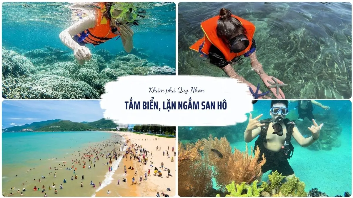 Kết hợp tham quan Eo Gió với trải nghiệm tắm biển và lặn ngắm san hô tại Kỳ Co, Bãi Dứa để khám phá vẻ đẹp đại dương